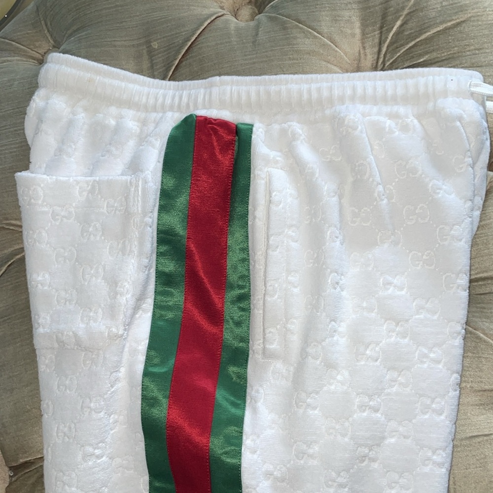 New Gucci mens terry cloth jogging pants - Picture 10 of 13